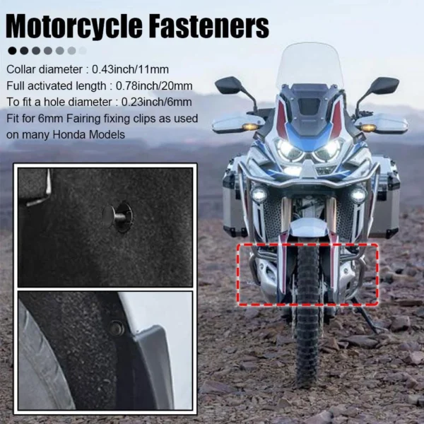 5 PCS Plastic Push Rivet Fastener Clips