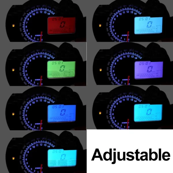 Motorcycle Digital Speedometer with Analog Tachometer
