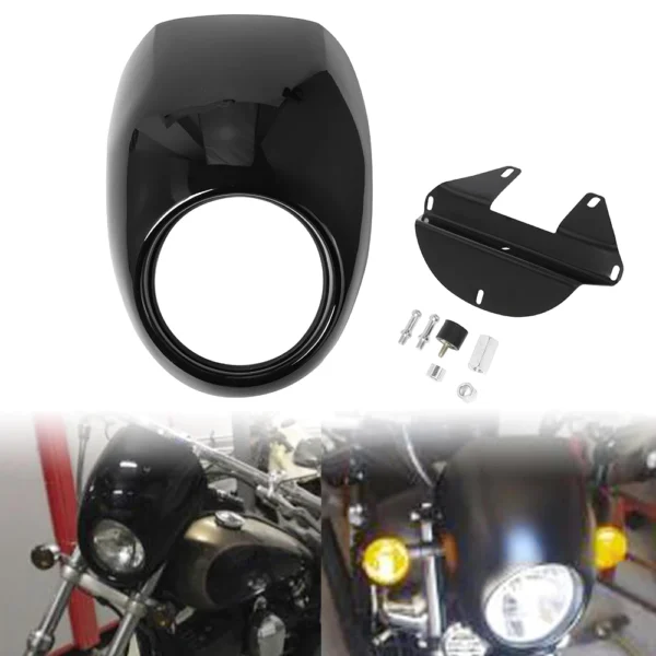 Headlight Fairing Cowl with Mounting Bracket