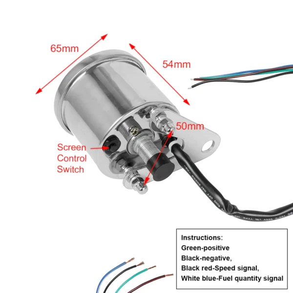 my-11134207-7qul7-liv3zljavko387 Universal 85mm Digital Motorcycle Speedometer
