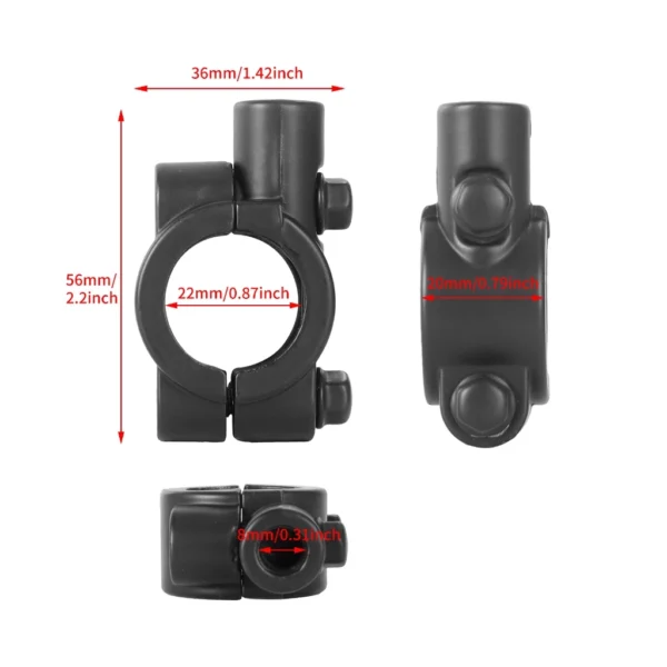 Motorcycle Handlebar Mirror Mount Clamp