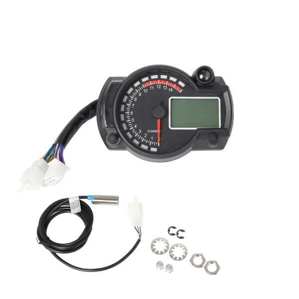 Motorcycle Digital Speedometer with Analog Tachometer